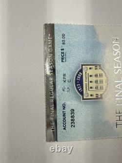 New York Yankees Last Game At Yankee Stadium Tickets 9/21/2008 Very Good
