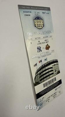 New York Yankees Last Game At Yankee Stadium Tickets 9/21/2008 Very Good