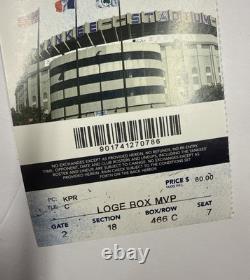 New York Yankees Last Game At Yankee Stadium Tickets 9/21/2008 Very Good