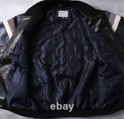 New York Yankees Leather Stadium Jacket Used, Size L mens from Japan F/S