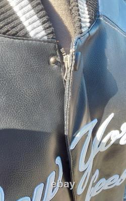 New York Yankees Leather Stadium Jacket Used, Size XL Mens