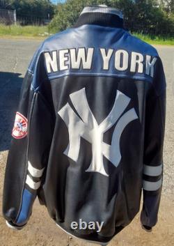 New York Yankees Leather Stadium Jacket Used, Size XL Mens