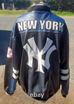 New York Yankees Leather Stadium Jacket Used, Size XL Mens