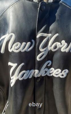 New York Yankees Leather Stadium Jacket Used, Size XL Mens