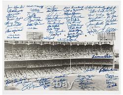 New York Yankees Legends Team Signed Yankee Stadium 16x20 Photo With 70+ Sigs