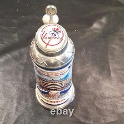 New York Yankees Lidded Beer Stein Mug Hinged Lid World Champions Yankee Stadium