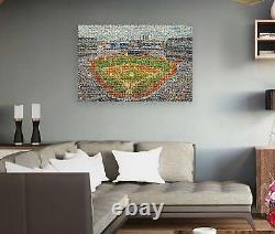 New York Yankees Mosaic Wall Art Print of Yankee Stadium with over 330 Player Ca