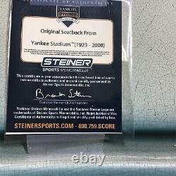 New York Yankees Old Yankee Stadium Original Seat Back 14 Lou Piniella Steiner