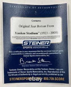 New York Yankees Old Yankee Stadium Original Seat Bottom MLB LH541214
