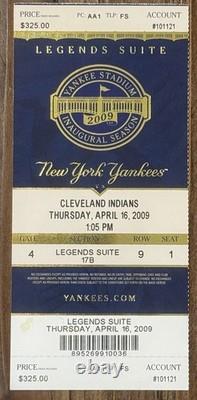 New York Yankees Opening Day April 16 2009 Ticket Yankee Stadium Legends Suite