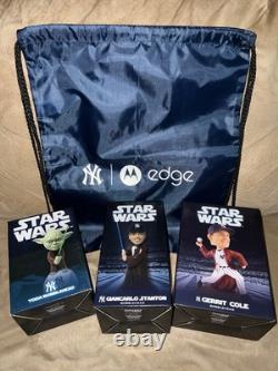 New York Yankees SGA 2025 Gerrit Cole, Yoda, Giancarlo Stanton Bobbleheads +