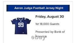 New York Yankees SGA Aaron Judge 99 Football Jersey Shirt NFL MLB 2024 XL