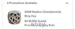 New York Yankees SGA PRESALE 2009 Championship Ring Replica! Vs Colorado