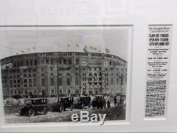 New York Yankees Stadium April 19, 1923 Professionally Framed With A
