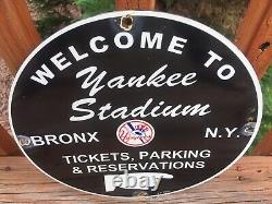 New York Yankees Stadium Baseball Heavy Porcelain Sign 12