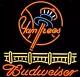 New York Yankees Stadium Beer Bowtie 32x24 Neon Sign Lamp Light Visual Bar Zm
