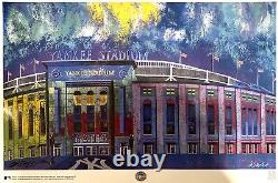 New York Yankees Stadium Lithograph Signed By The Artist Bill Lopa 36X 24