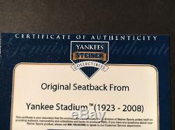 New York Yankees Stadium Seat Back Framed (Authentic 1923-2008)