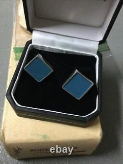 New York Yankees Stadium Seat Cuff Links Blue Sterling Silver Tokens And Icons