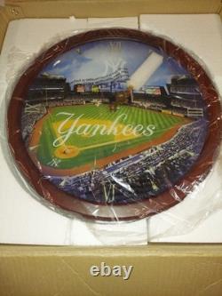 New York Yankees Stadium Stained Glass Round Wall Clock, Analog limited edition