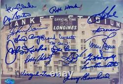 New York Yankees Stadium photo autographed 17 Don Larsen Ralph Houk Crosetti