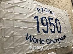 New York Yankees Stadium-used 1950 Champs Flag Dimaggio Berra Jeter