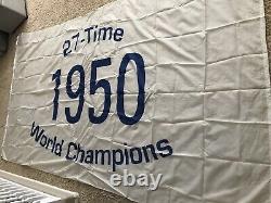 New York Yankees Stadium-used 1950 Champs Flag Dimaggio Berra Jeter