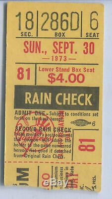 New York Yankees Ticket Stub, Final Game at Old Stadium. 1973