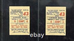 New York Yankees Tickets (2) & Stadium Club (4) Tickets July 13, 1956 Mantle