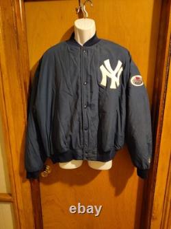 New York Yankees Topps Stadium Club Rare Full Button Swingster Lined Jacket XL