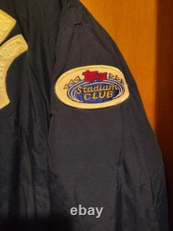 New York Yankees Topps Stadium Club Rare Full Button Swingster Lined Jacket XL