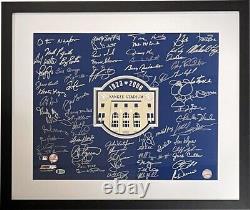 New York Yankees signed 16x20 Photo Framed NYY Stadium Logo 69 sig Beckett LOA