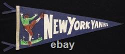New York Yanks Football 1950 Felt Pennant RARE Color Variant AAFC Yankee Stadium