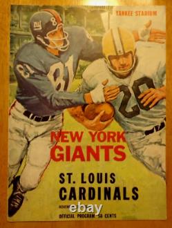 Nov. 24, 1963 New York Giants Program vs. St. Louis Cardinals at Yankee Stadium