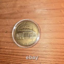 Ny Yankee Stadium #1 In Series 3 Coin Bronze Silver Plated 24kt Gold Overlay Coa