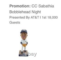 Ny Yankees CC Sabathia Bobblehead Sga Nib 7/27/2018 Braved Rain For It