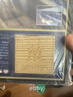 Ny Yankees Original Stadium 2008 Home Dugout Bench Steiner Coa Hologram Plaque