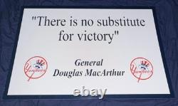 OLD YANKEE STADIUM GIANT 24x36 LOCKER ROOM CLUBHOUSE GENERAL MACARTHUR SIGN