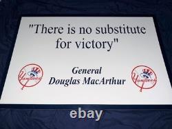 OLD YANKEE STADIUM GIANT 24x36 LOCKER ROOM CLUBHOUSE GENERAL MACARTHUR SIGN
