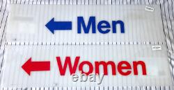 OLD YANKEE STADIUM NY GAME USED MEN & WOMEN 9x34 SIGN SET (2) MLB HOLO + STEINER