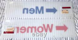 OLD YANKEE STADIUM NY GAME USED MEN & WOMEN 9x34 SIGN SET (2) MLB HOLO + STEINER