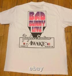 Official 2022 Bad Bunny New York Yankee Stadium NY NYC Hottest Tour Shirt Medium