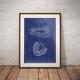 Old Yankee Stadium Blueprint Vintage Styled New York Baseball Art