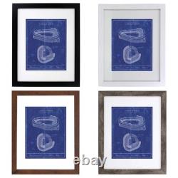 Old Yankee Stadium Blueprint Vintage styled New York Baseball Art