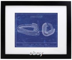 Old Yankee Stadium Blueprint Vintage styled New York Baseball Art