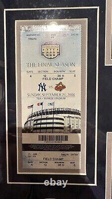 Old Yankee Stadium FINAL Game Official Ticket, Lineup Card, and Dirt With COA