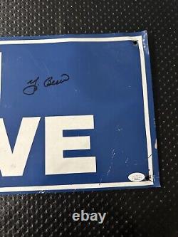 Old Yankees Stadium Vintage Main Reserve Seating Hung Sign Signed By Berra JSA