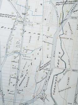 Orig 1885 South Bronx, Yankee Stadium Grand Concourse 3rd Av New York Atlas Map