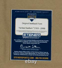 Original Framed New York Yankees 1923-2008 Stadium Seat Back Steiner