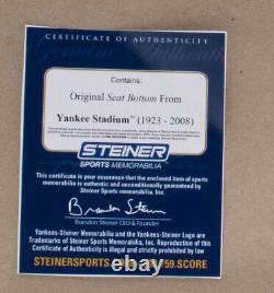 Original Framed New York Yankees 1923-2008 Stadium Seat Bottom Steiner